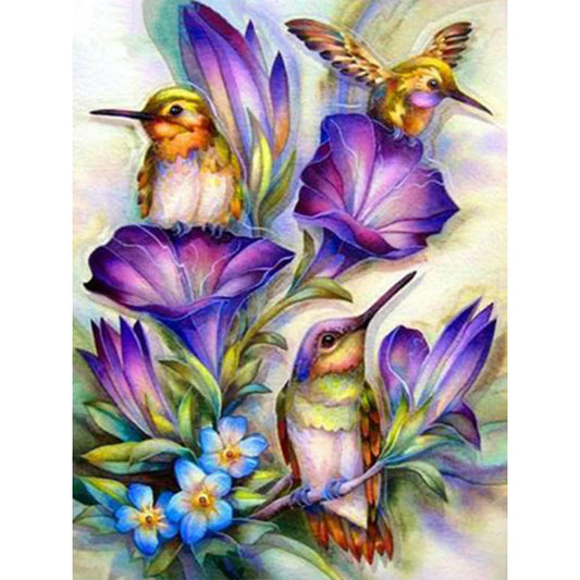 Hummingbird On The Flower | Diamond Painting