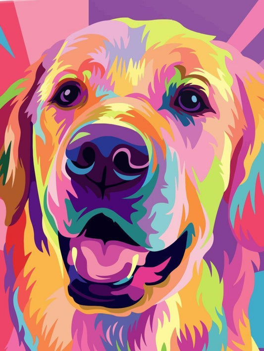 Yellow Labrador Dog | Cross Stitch Embroidery