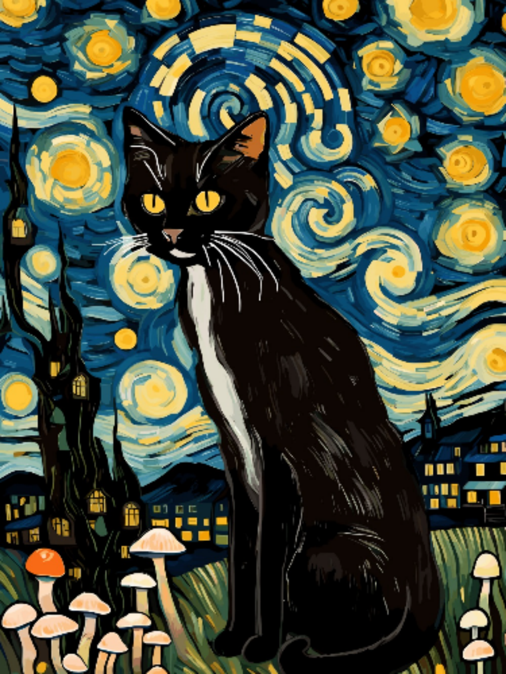 Midnight Cat | Diamond Painting