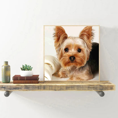 Brown Dog Yorkie | Diamond Painting