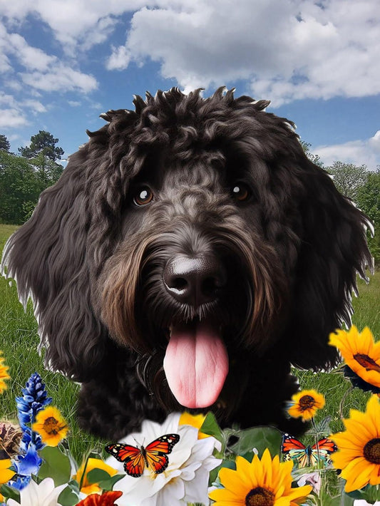 Cottage Garden Dog | Diamond Painting