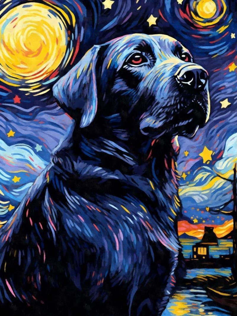 Black Labrador Dog | Diamond Painting