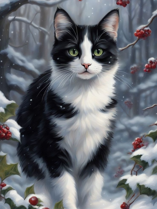 Christmas cat | Diamond Painting