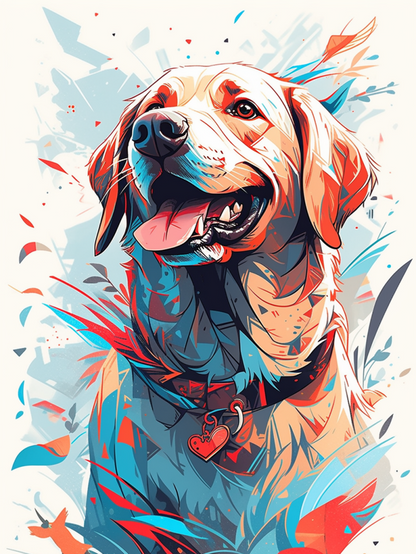 Yellow Labrador Dog | Diamond Painting