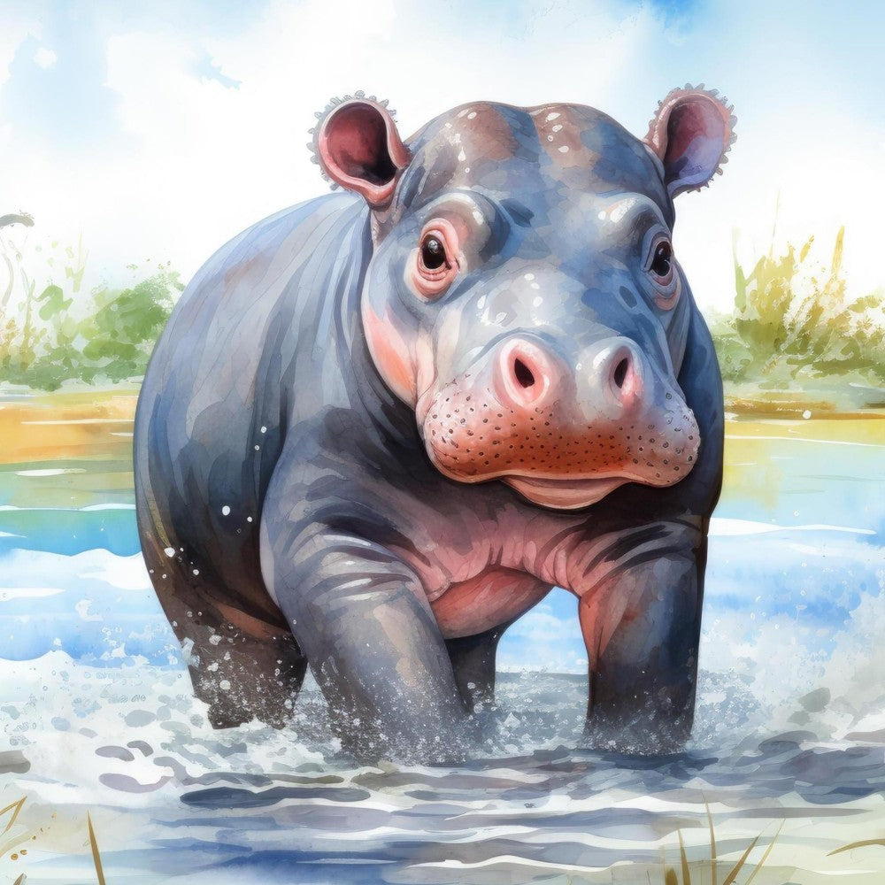 Hippo | Diamond Painting