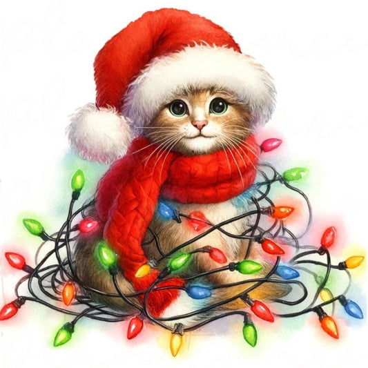 Christmas cat | Diamond Painting