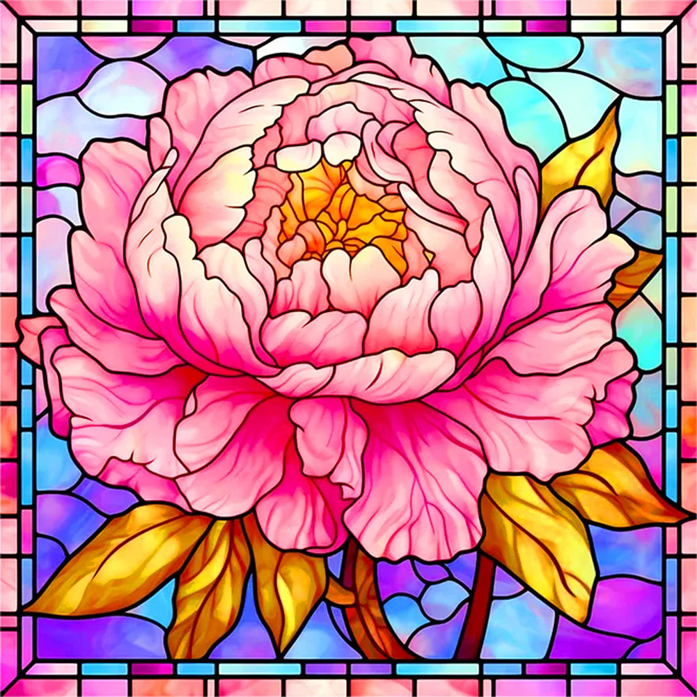 Glass Stained Flowers | Diamond Painting