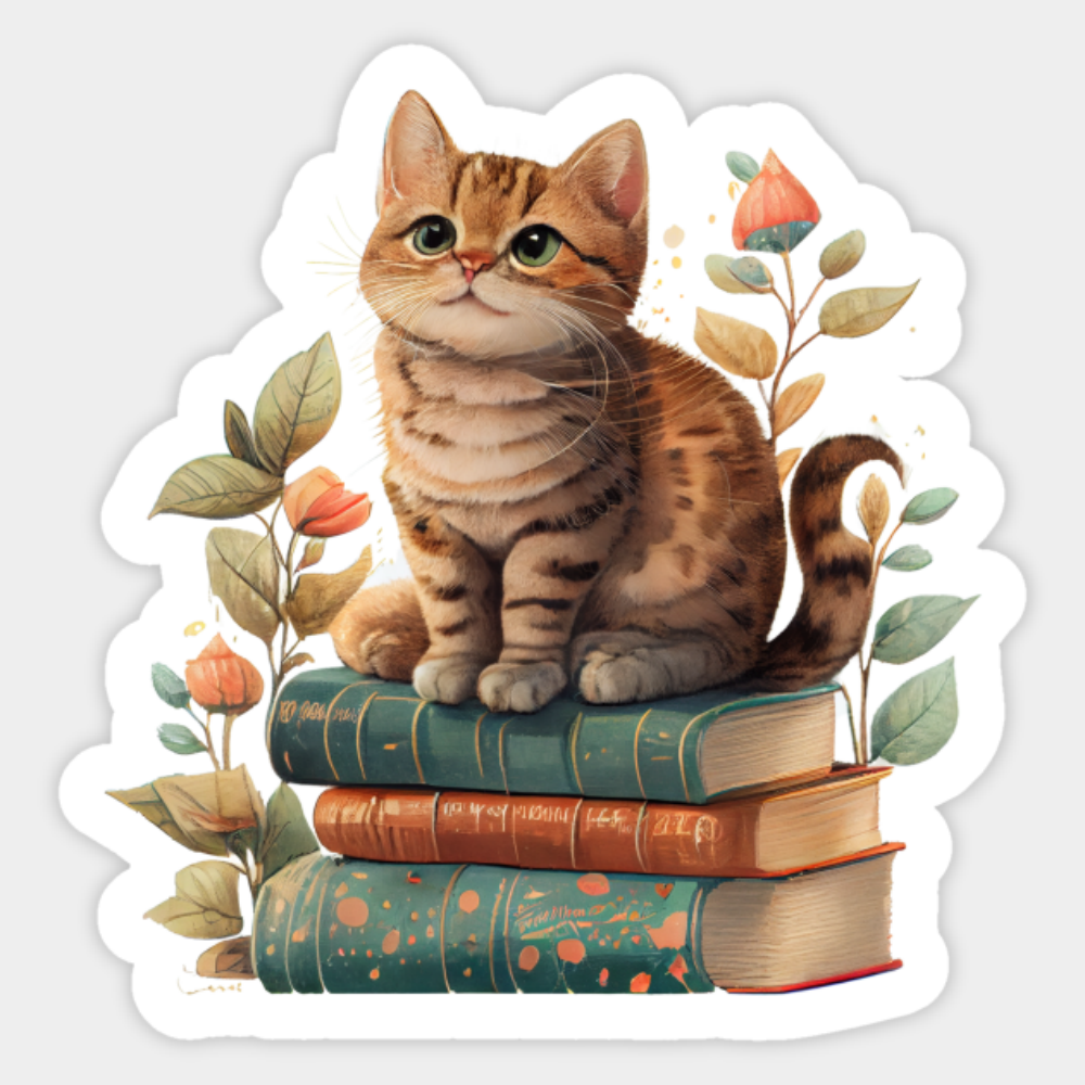 Cat Bookshelf | Diamond Painting