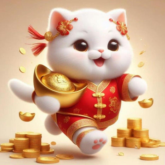 Bell Lucky Cat | Diamond Painting