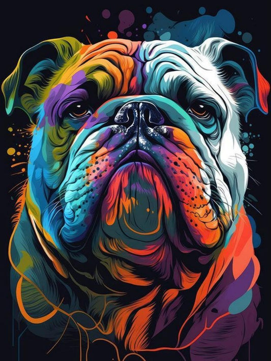 Dog English Bulldog | Diamond Painting