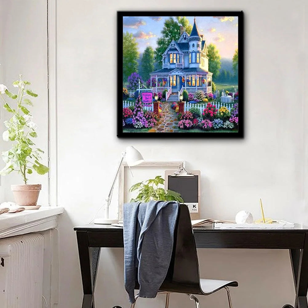 House With Flower | Diamond Painting