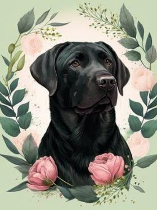 Black Labrador Dog | Diamond Painting
