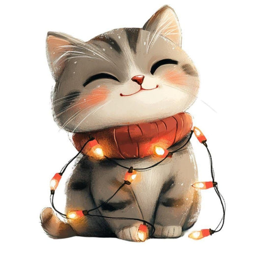 Christmas cat | Diamond Painting