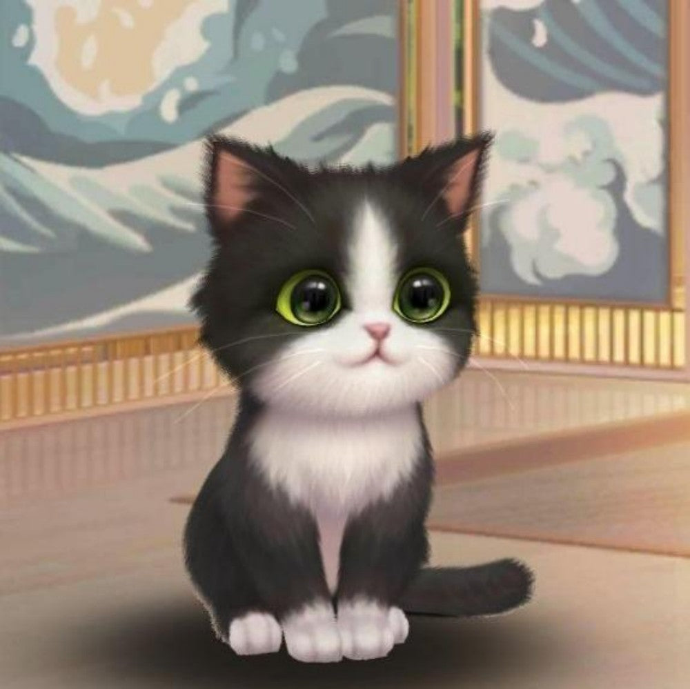 Tuxedo Cat  | Diamond Painting