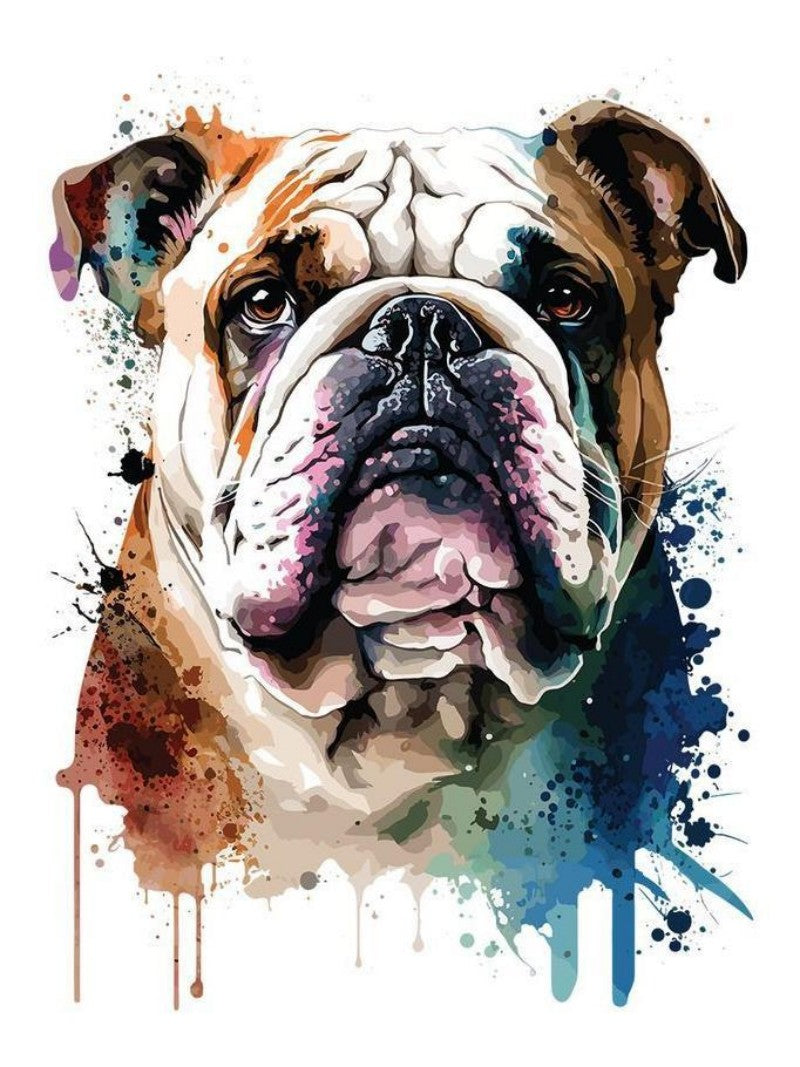 Dog English Bulldog | Diamond Painting