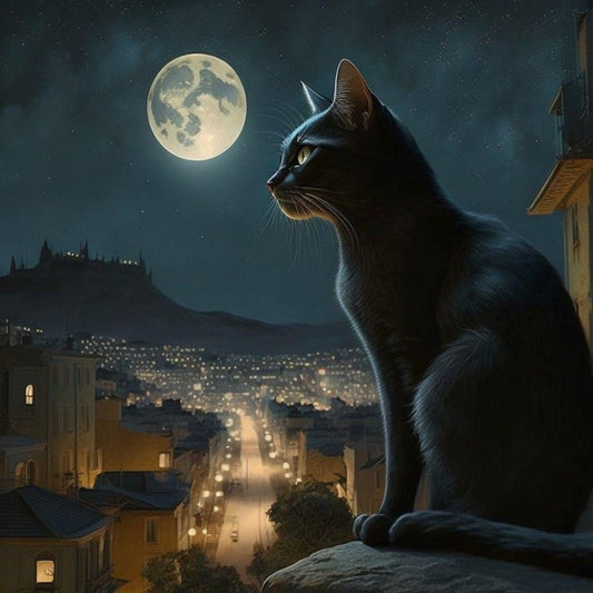 Midnight Cat | Diamond Painting