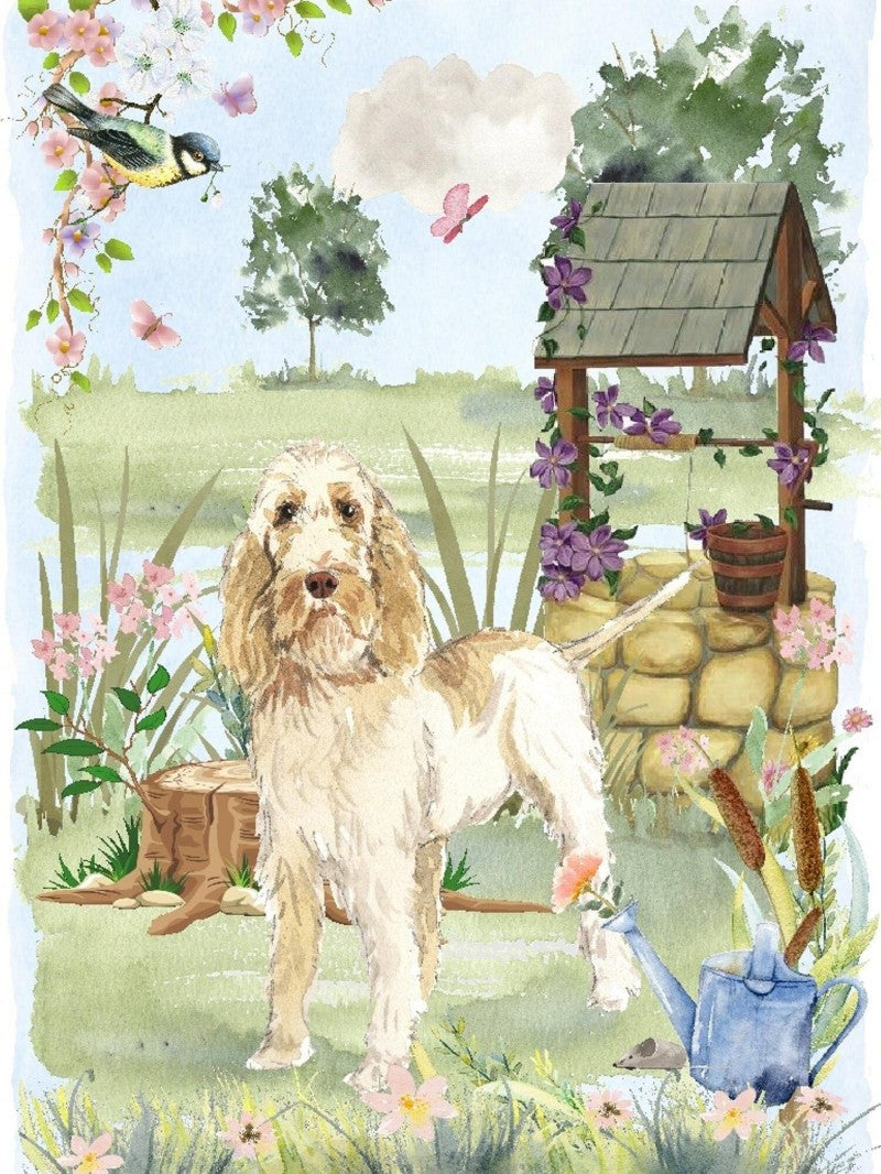 Cottage Garden Dog | Diamond Painting