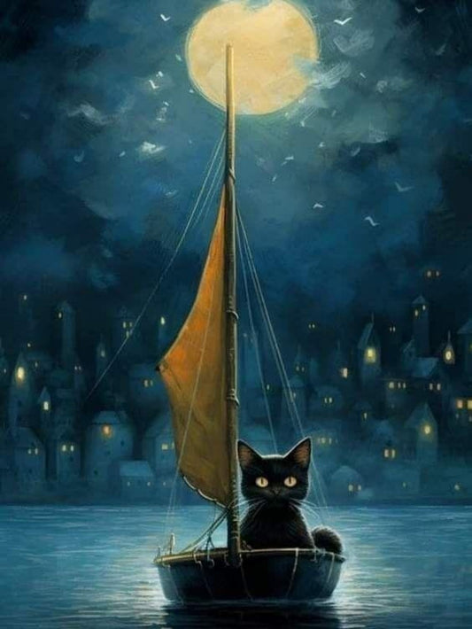 Midnight Cat | Diamond Painting