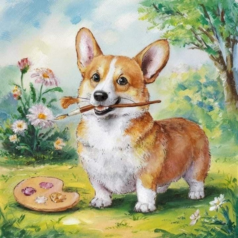 Corgi Dog | Diamond Painting