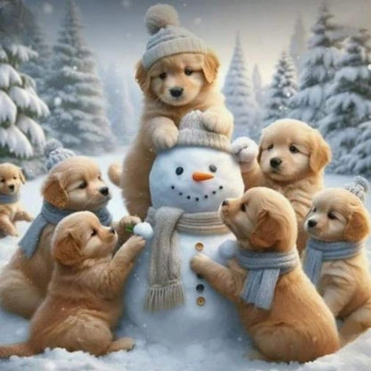 Christmas Dog | Diamond Painting