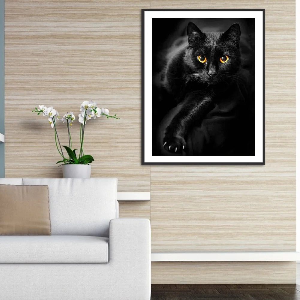 Black Midnight Cat | Diamond Painting