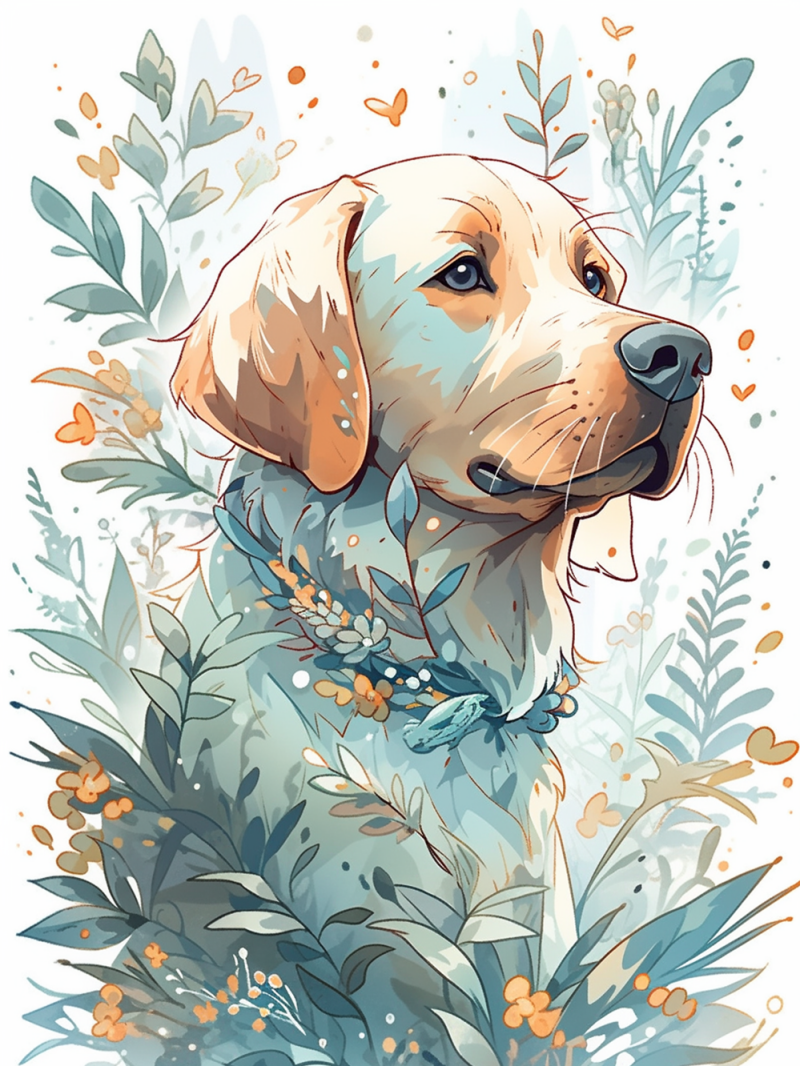 Yellow Labrador Dog | Diamond Painting