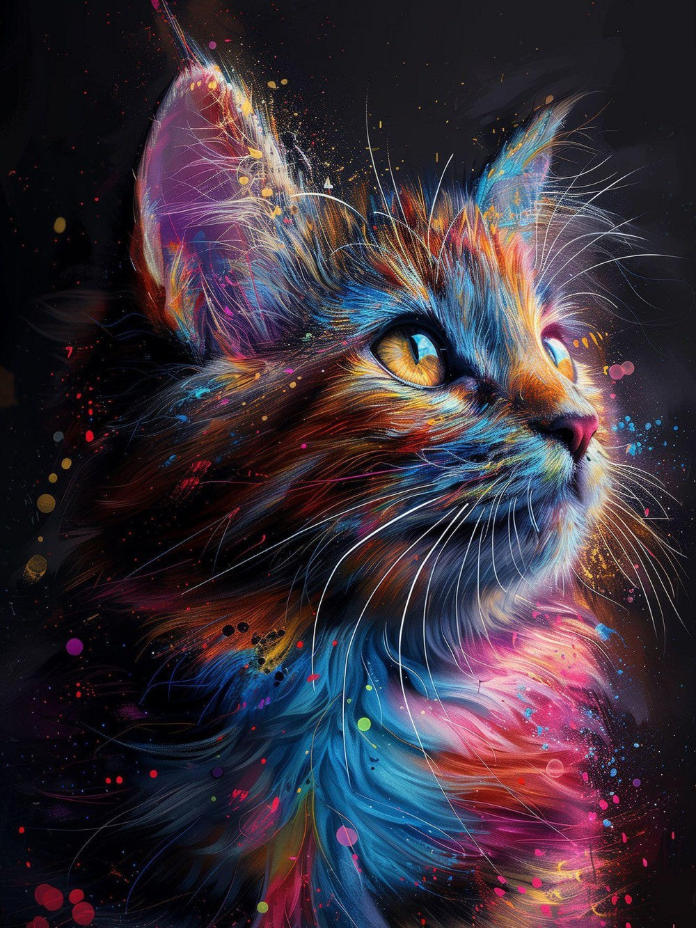 Colorful Cat | Diamond Painting