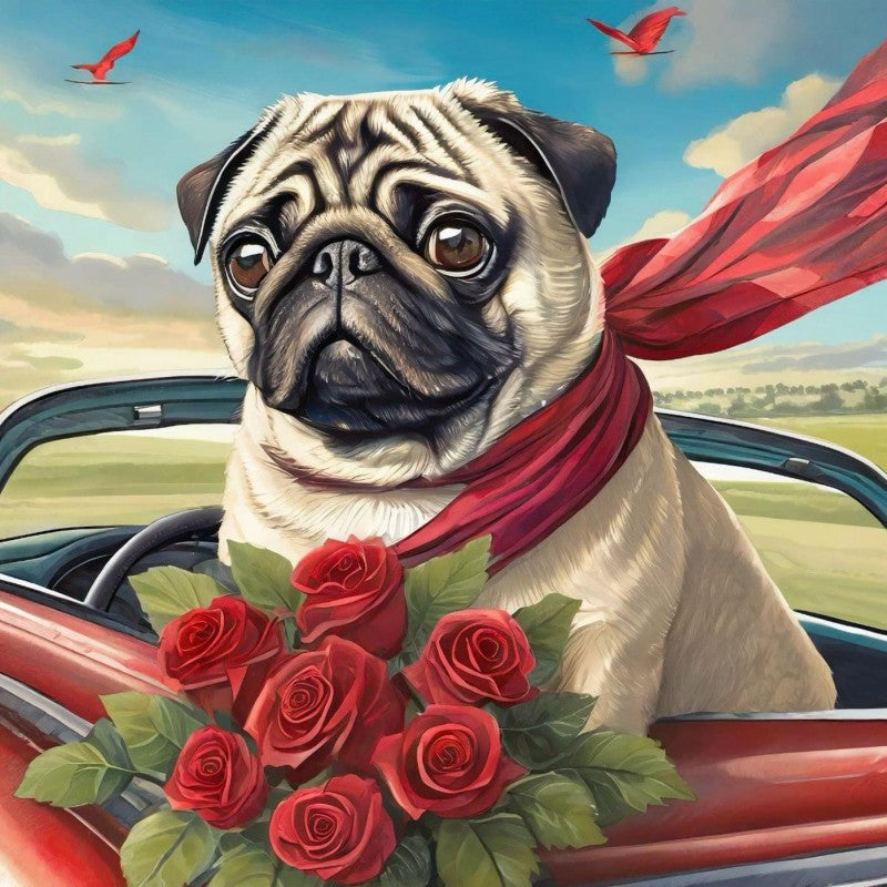 Dog Pug | Diamond Painting
