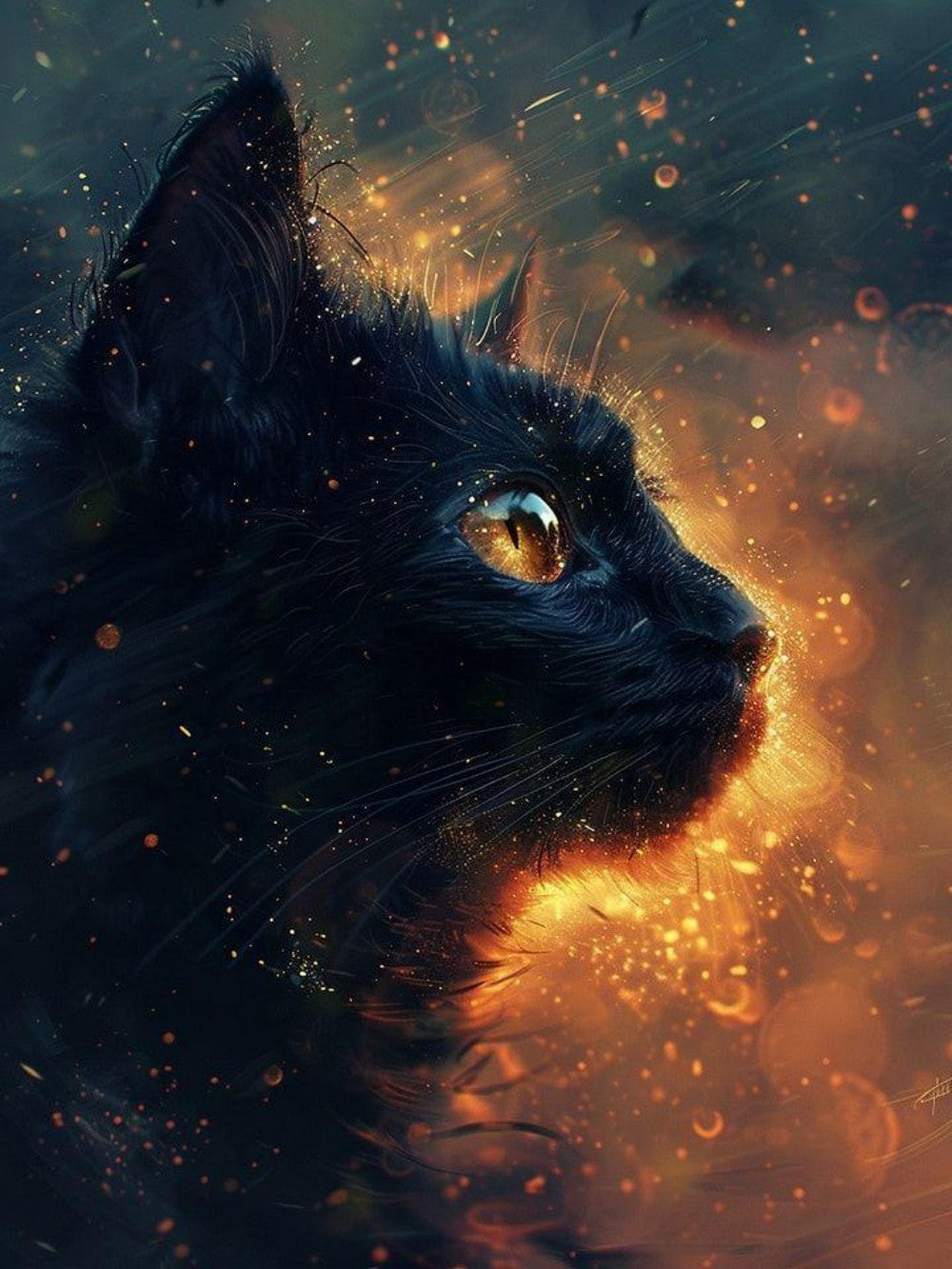 Midnight Cat | Diamond Painting