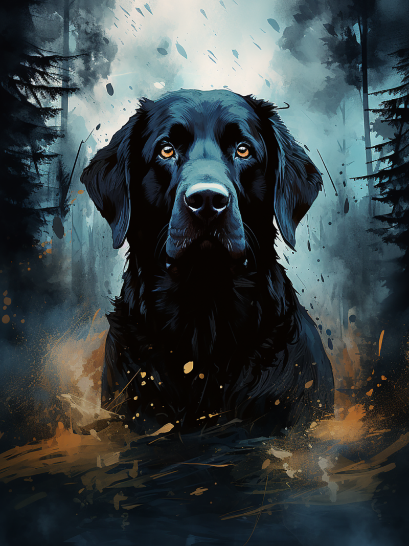 Black Labrador Dog | Diamond Painting