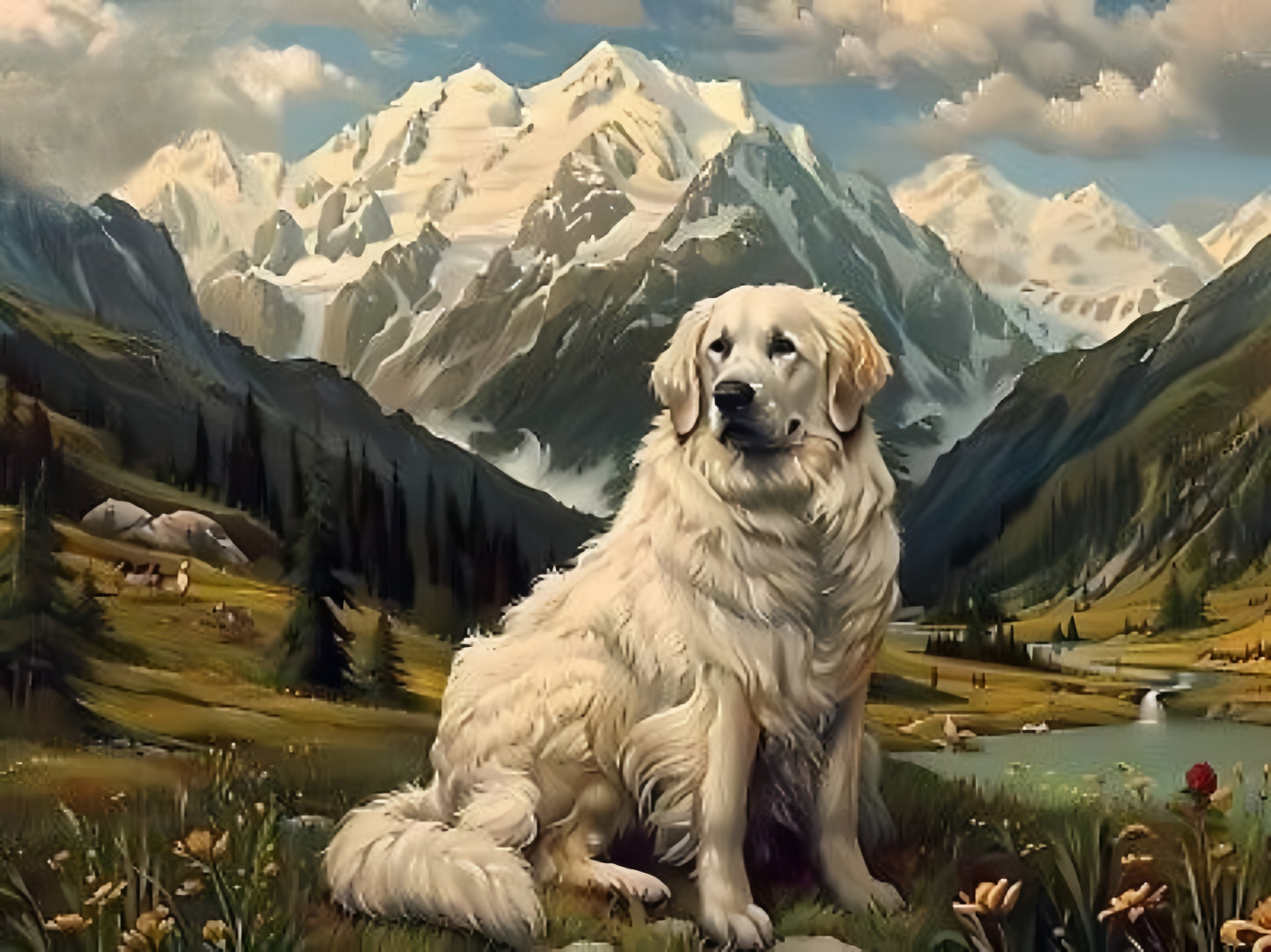 Great Pyrenees Dog | Diamond Painting