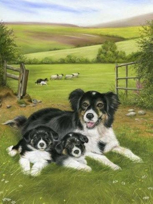 Cottage Garden Dog | Diamond Painting