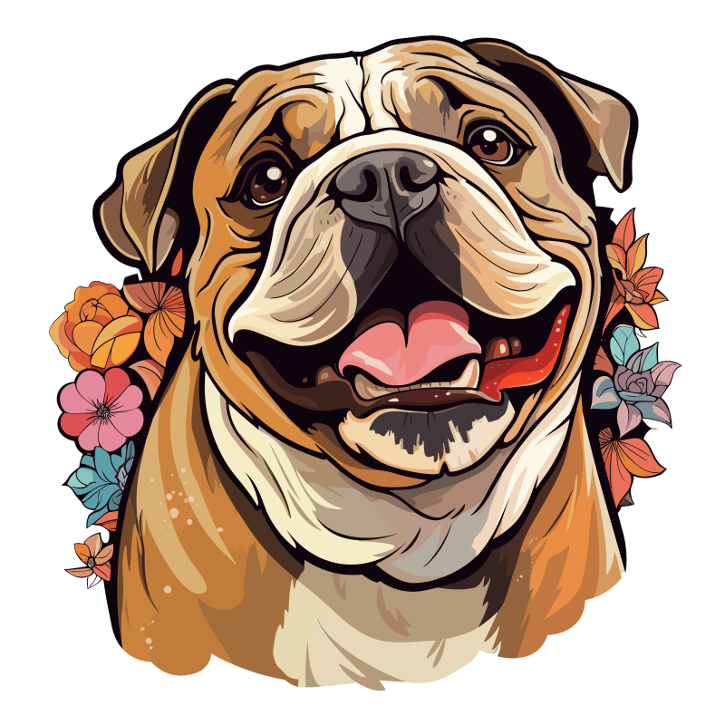 Dog English Bulldog | Diamond Painting