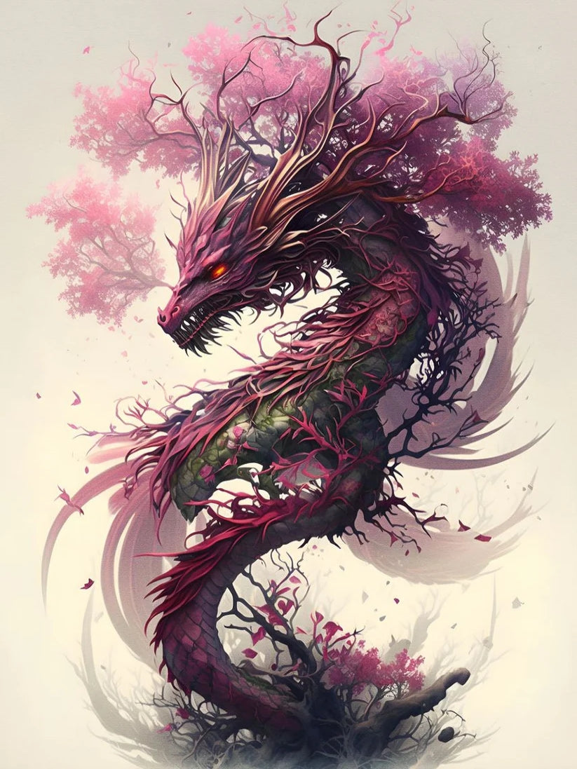 Cherry Blossom Dragon | Diamond Painting