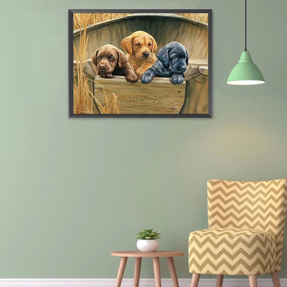 Black Chocolate Yellow Labrador | Diamond Painting