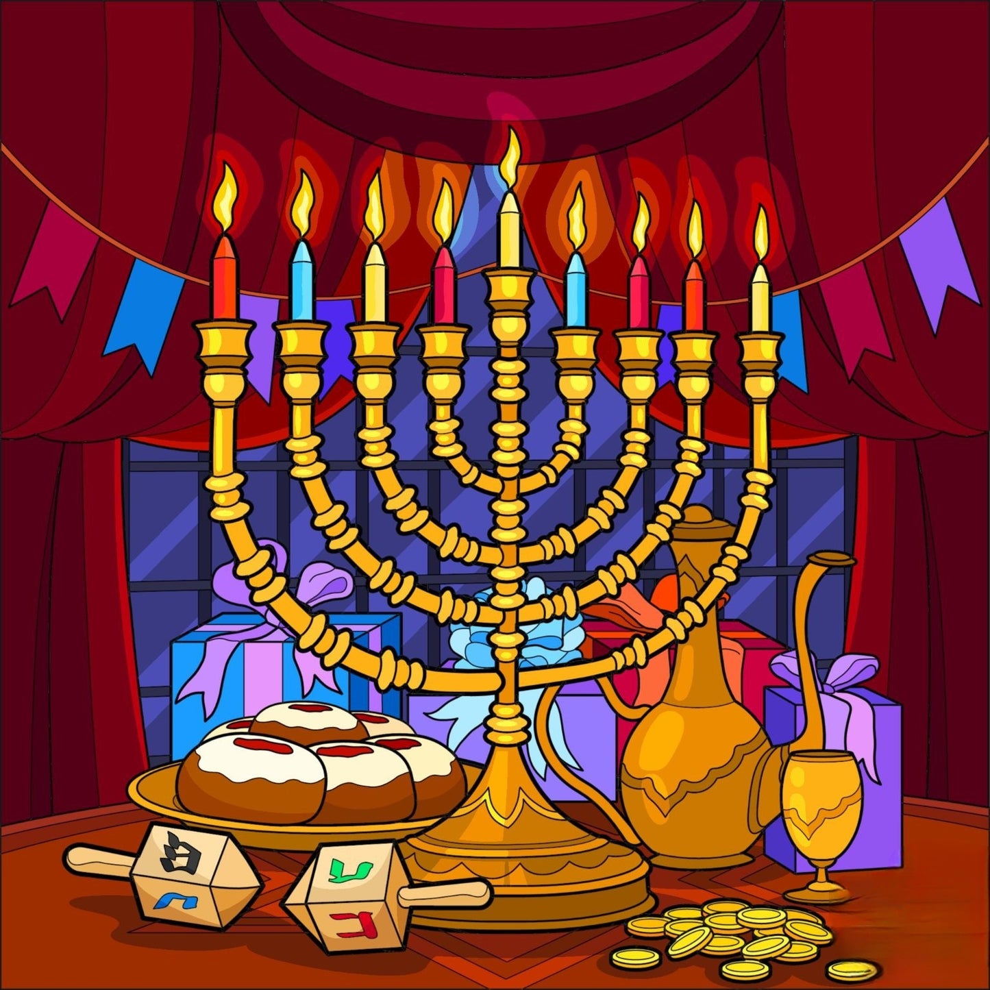 Jewish Hanukkah Judaica | Diamond Painting