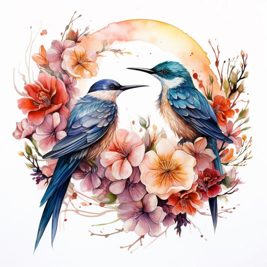 Birds and Flowers | Diamond Painting