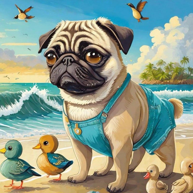 Dog Pug | Diamond Painting