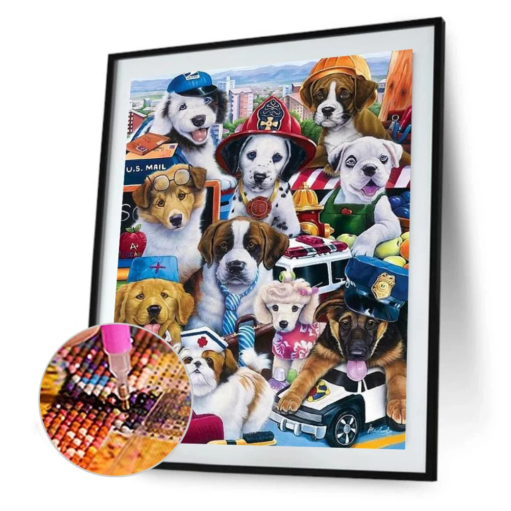 Dog Workers | Diamond Painting