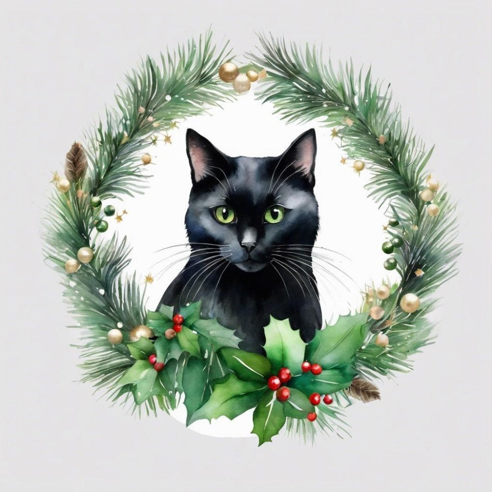 Christmas cat | Diamond Painting