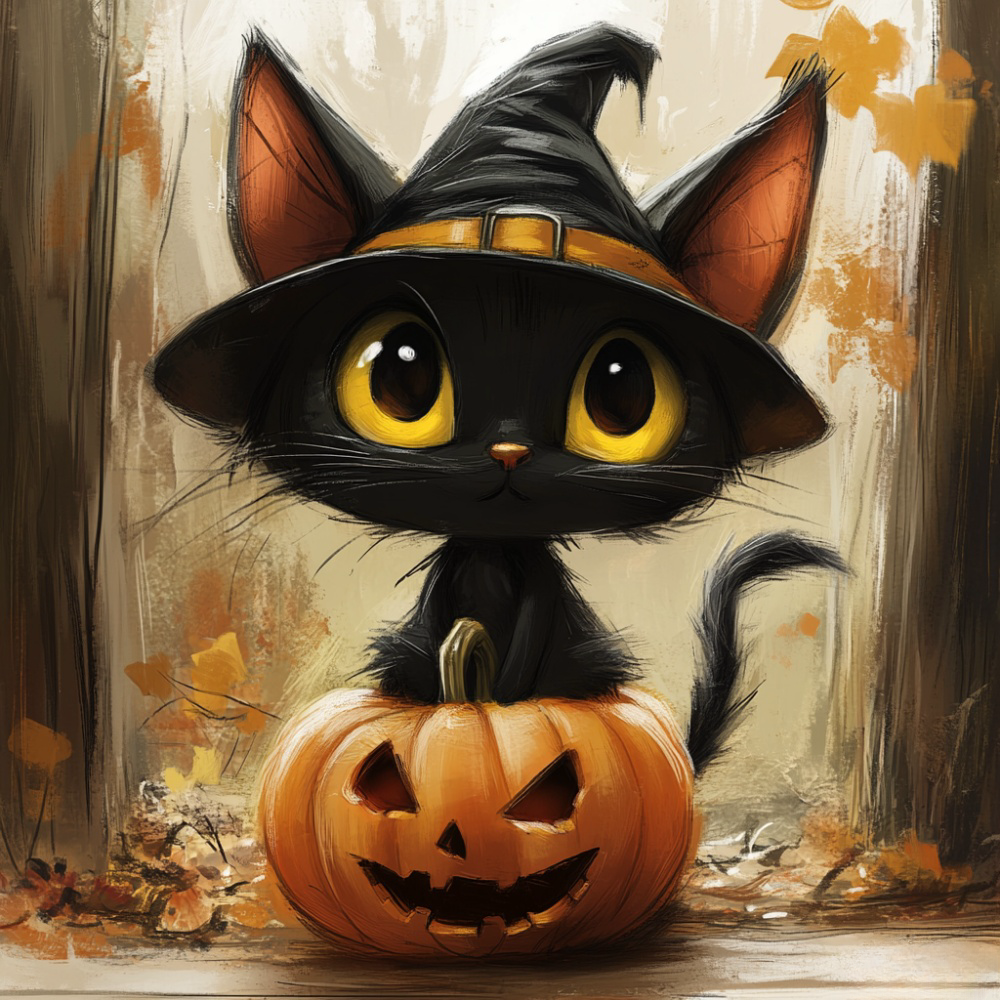 Halloween Cat | Diamond Painting