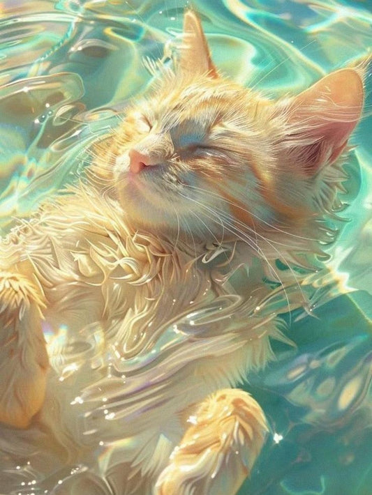 Pool Cat | Diamond Painting