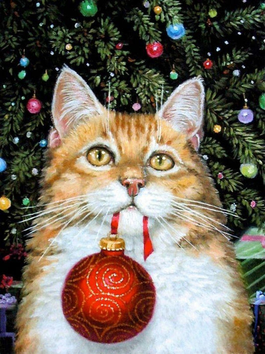 Christmas cat | Diamond Painting