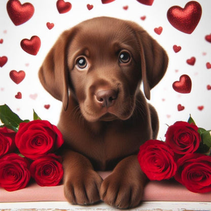 Chocolate Labrador Dog | Diamond Painting