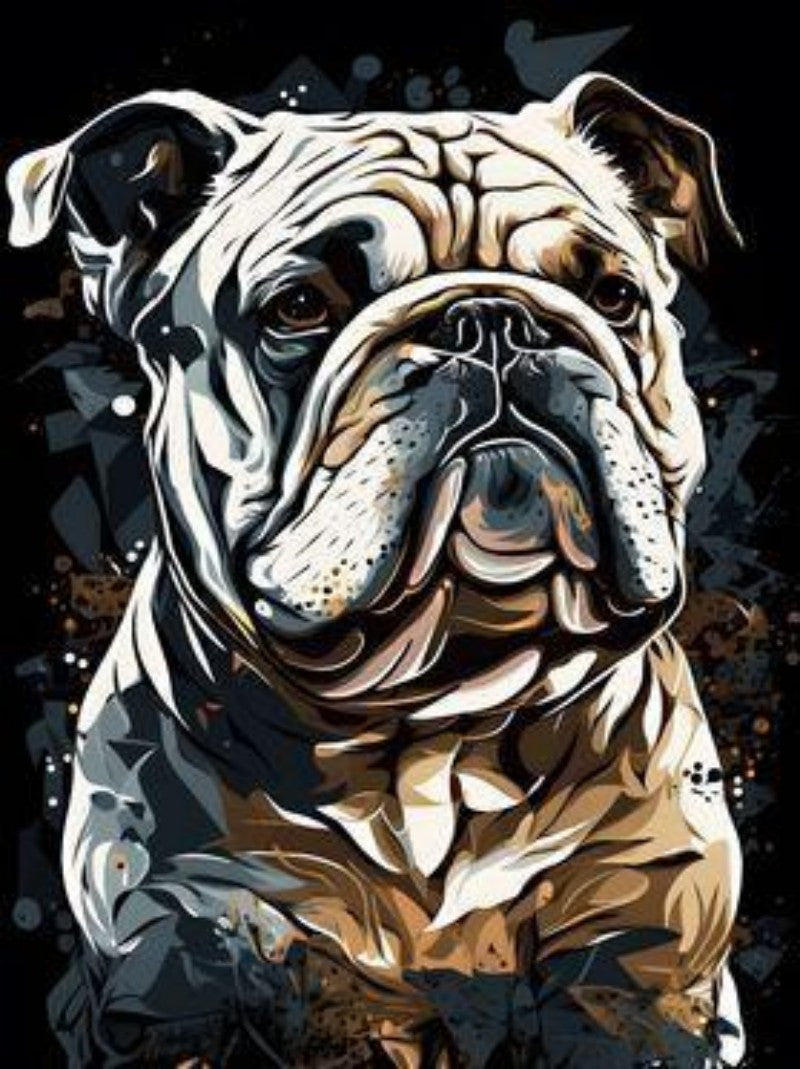 Dog English Bulldog | Diamond Painting