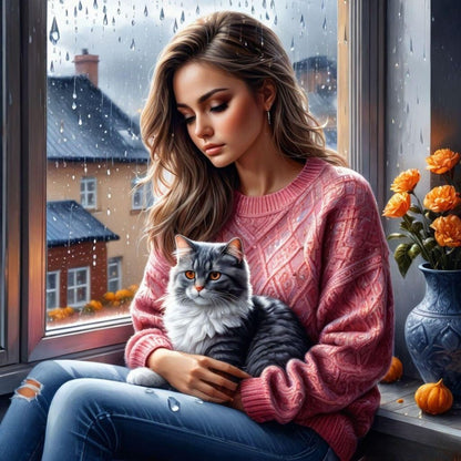 Cat Lady | Diamond Painting