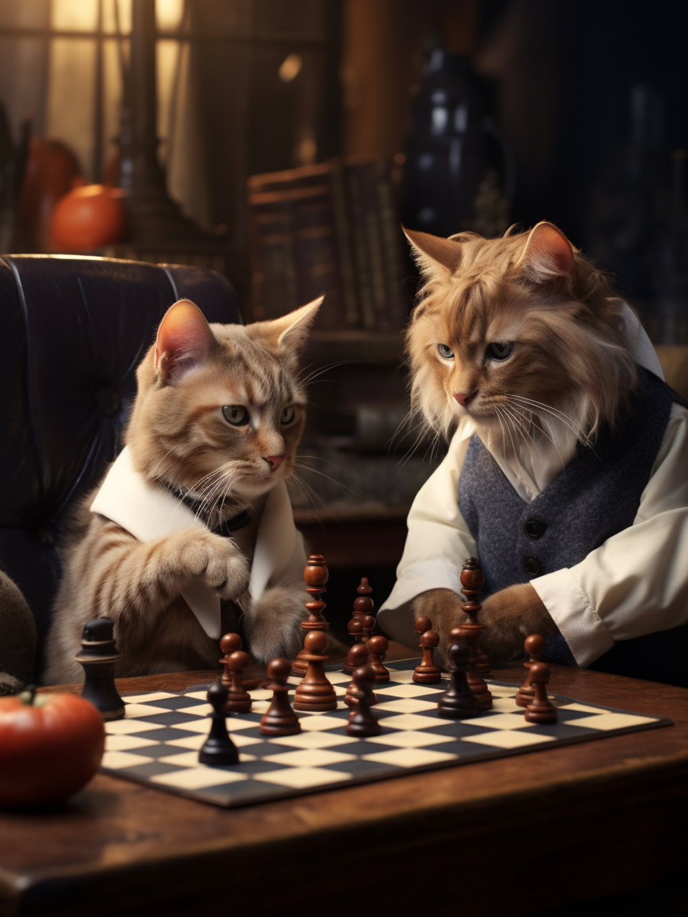 Cats Playing Chess | Diamond Painting