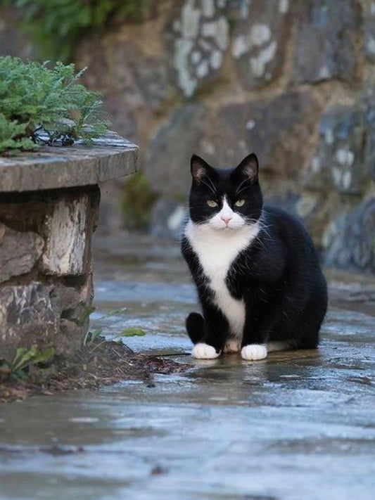 Tuxedo Cat  | Diamond Painting