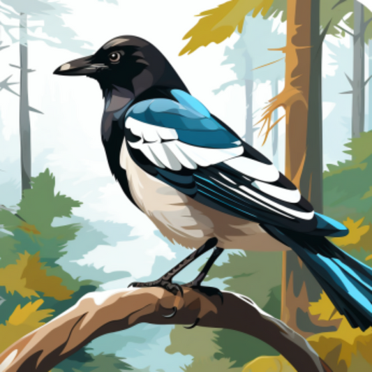 Magpie | Diamond Painting