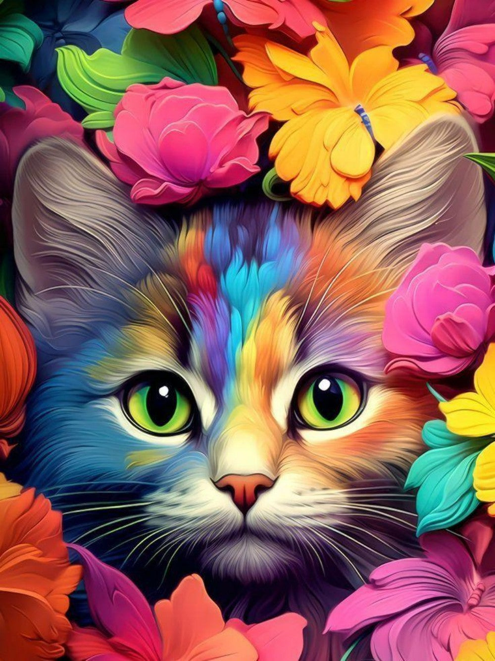 Colorful Cat | Diamond Painting